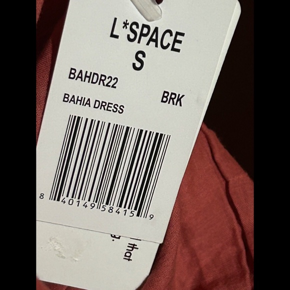 L*Space Bahia Open Back Peasant Maxi Dress Brick Red Size S - NWT - Picture 11 of 16